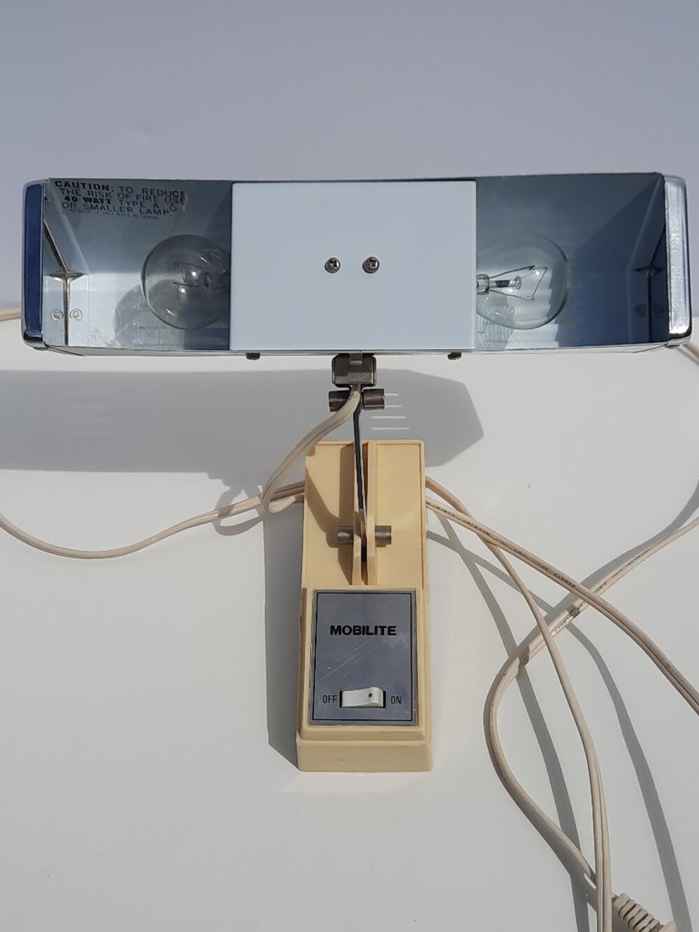 Vintage Mobilite Model 311 Portable Machine Light Dual Bulb Taiwan Tested
